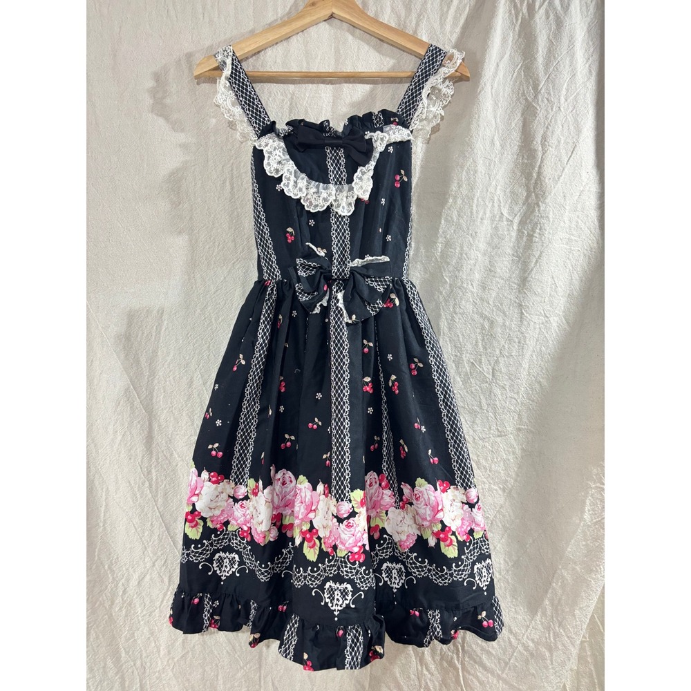Baby the Stars Shine Bright Cherry Rose JSK Black Lolita Dress BTSSB